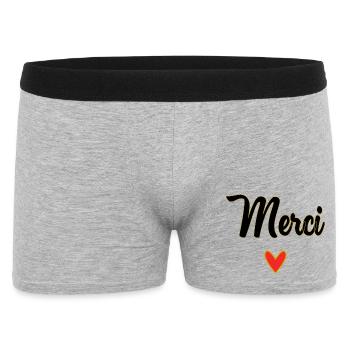 THANK YOU. ANNIVERSARY. BIRTH. - Men's Boxer Shorts - heather grey - Front
