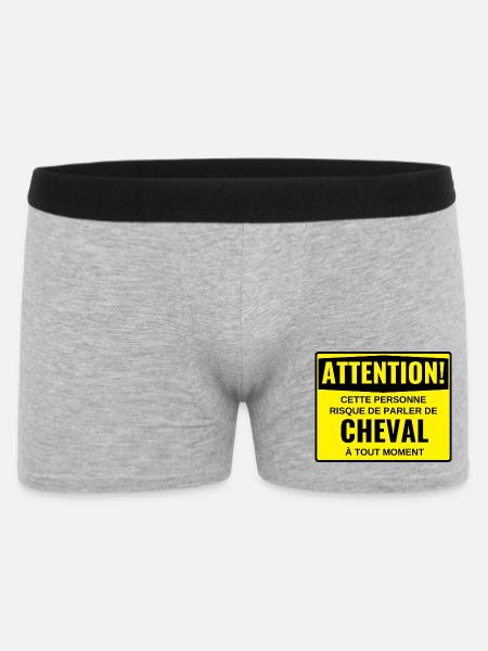 Diese Person spricht jederzeit über Pferd - Männer Boxer Shorts - Grau meliert