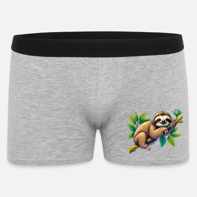 Faultier - Männer Boxer Shorts - Grau meliert