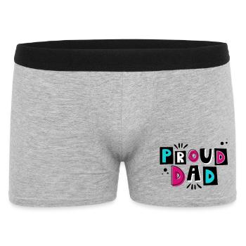 Proud Dad - Le cadeau parfait pour les pères - Boxer Homme - gris chiné - Devant