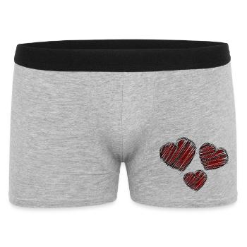 MISTRESS. HEART. MASTER. THANK YOU. THANK YOU MISTRESS. - Men's Boxer Shorts - heather grey - Front