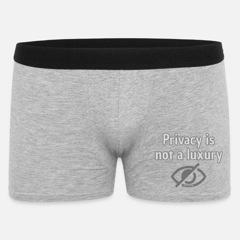 Privacy Not Luxury -Top-Statement für Privatsphäre - Männer Boxer Shorts - Grau meliert