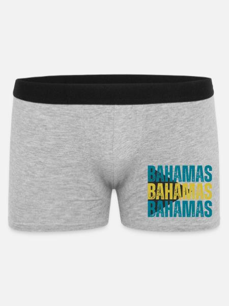 Bahamas Flag, I Love Bahamas - Men's Boxer Shorts - heather grey