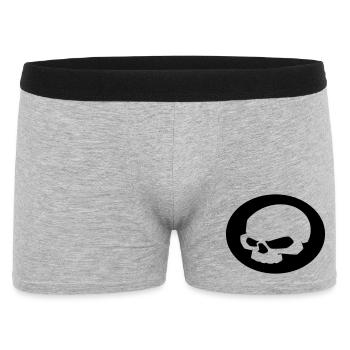 Skull - Men's Boxer Shorts - heather grey - Front