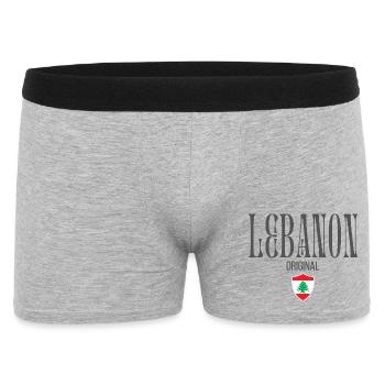 Lebanese pride, minimalist sleek design - Men's Boxer Shorts - heather grey - Front