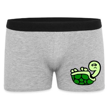 Turtle tipped over on its back lying sad - Men's Boxer Shorts - heather grey - Front
