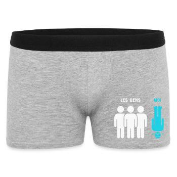 Les gens moi humour plongeur sous-marin - Boxer Homme - gris chiné - Devant