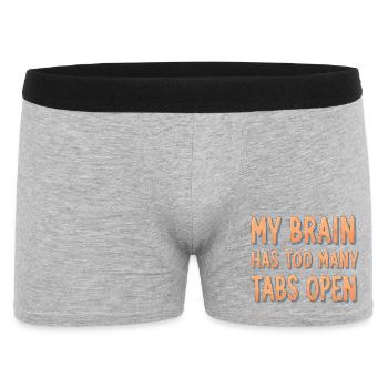 My Brain Has Too Many Tabs Open - Men's Boxer Shorts - heather grey - Front