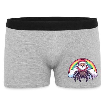 Tarantula Santa Claus Christmas - Men's Boxer Shorts - heather grey - Front
