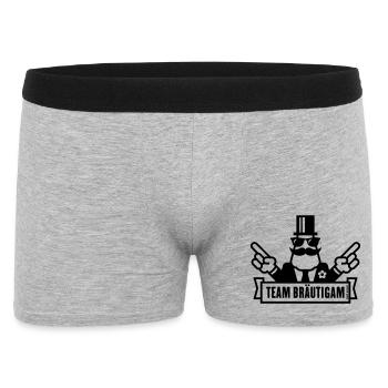 Team Groom Hand Signals (Bachelor Party Bachelor Party / 1C) - Men's Boxer Shorts - heather grey - Front