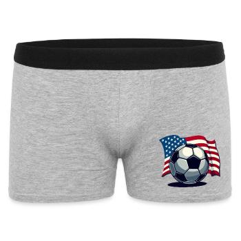 Coupe du monde USA Soccer Soccer America Drapeau - Boxer Homme - gris chiné - Devant