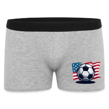 Coupe du monde USA Soccer Soccer America Drapeau - Boxer Homme - gris chiné - Devant