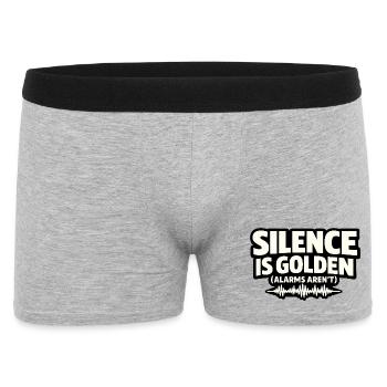 Silence is golden (alarms aren't) - Nurse - Men's Boxer Shorts - heather grey - Front
