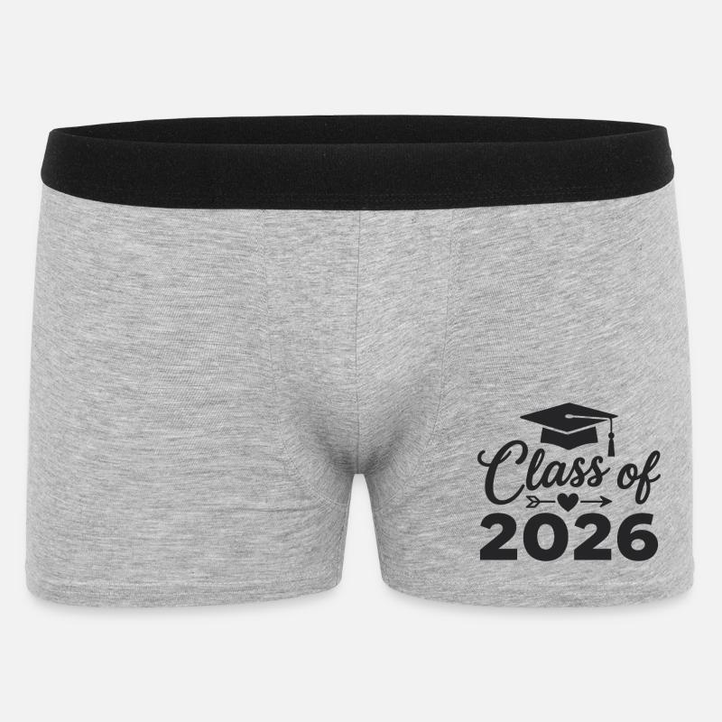 CLASS OF 2026 Absolventen Abschluss Studium - Männer Boxer Shorts - Grau meliert