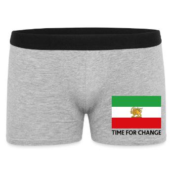 Motif historique du Lion et du Soleil - Boxer Homme - gris chiné - Devant