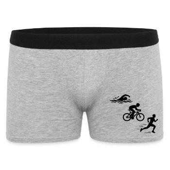 Triathlon Silhouette Triathlete - Boxer Homme - gris chiné - Devant