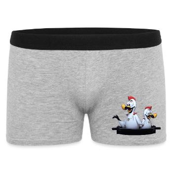 Seagull duo on jetty - Men's Boxer Shorts - heather grey - Front