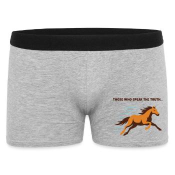 Galopp der Wahrheit - Männer Boxer Shorts - Grau meliert - Vorne