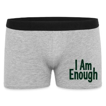 I Am Enough Self-Confidence Statement - Men's Boxer Shorts - heather grey - Front