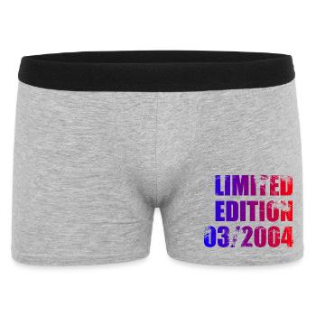 22nd Birthday Limited Edition 03/2004 - Men's Boxer Shorts - heather grey - Front