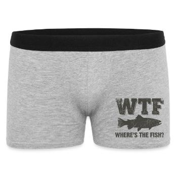 Chemise humoristique de pêcheur pour pêcheur - Boxer Homme - gris chiné - Devant