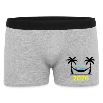 Palmiers Hammock 2026 - Boxer Homme - gris chiné - Devant