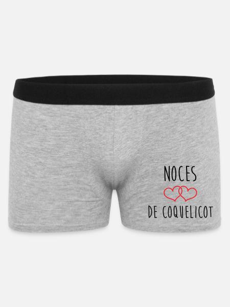 Mohnhochzeit 8 Jahre Ehe - Männer Boxer Shorts - Grau meliert