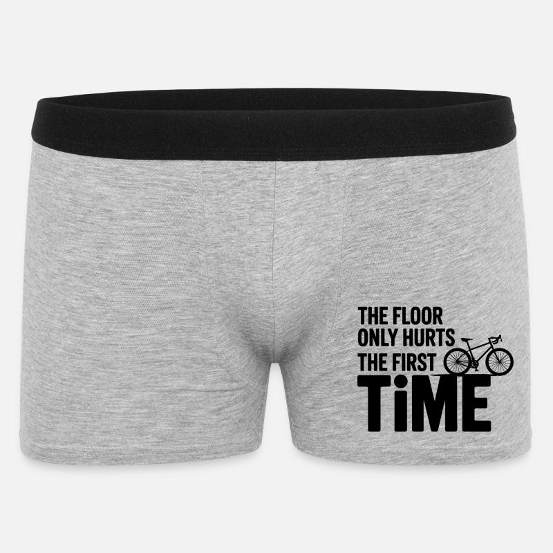 Kunstnerisk cykelgulv gør kun ondt første gang som professionel - Boxer Shorts til mænd - grå meleret