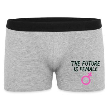 Female Saying Empowerment Girl Power - Men's Boxer Shorts - heather grey - Front