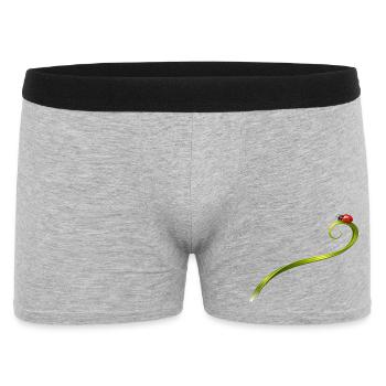 Coccinelle sur un brin d’herbe courbé - Boxer Homme - gris chiné - Devant