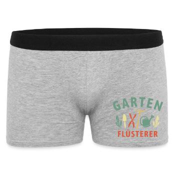 Garten Flüsterer - Retro Gärtner Natur - Männer Boxer Shorts - Grau meliert - Vorne