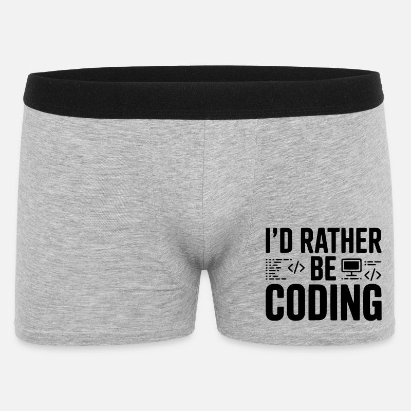 I'd Rather Be Coding - Men's Boxer Shorts - heather grey