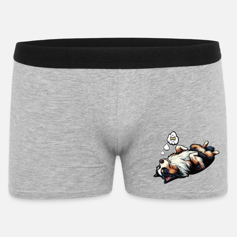 Australian Shepherd Aussie Aussiebesitzer Aussies - Männer Boxer Shorts - Grau meliert