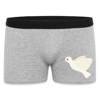 Colombe d’ivoire en vol - Boxer Homme - gris chiné - Devant
