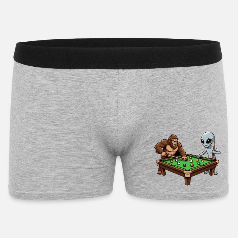 Billard Profi Design – Snooker & Pool Billard - Männer Boxer Shorts - Grau meliert