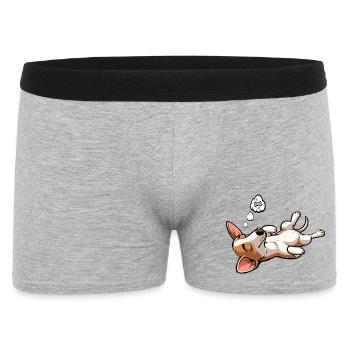 Podenco Podencos Podencoliebhaber Podencobesitzer - Männer Boxer Shorts - Grau meliert - Vorne
