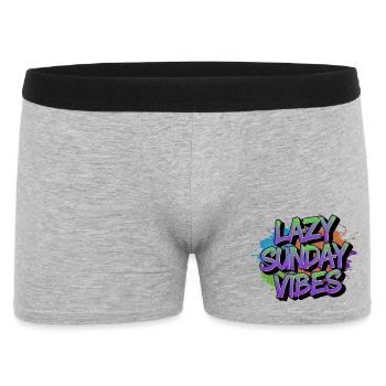 Lazy Sunday Vibes Graffiti - Men's Boxer Shorts - heather grey - Front
