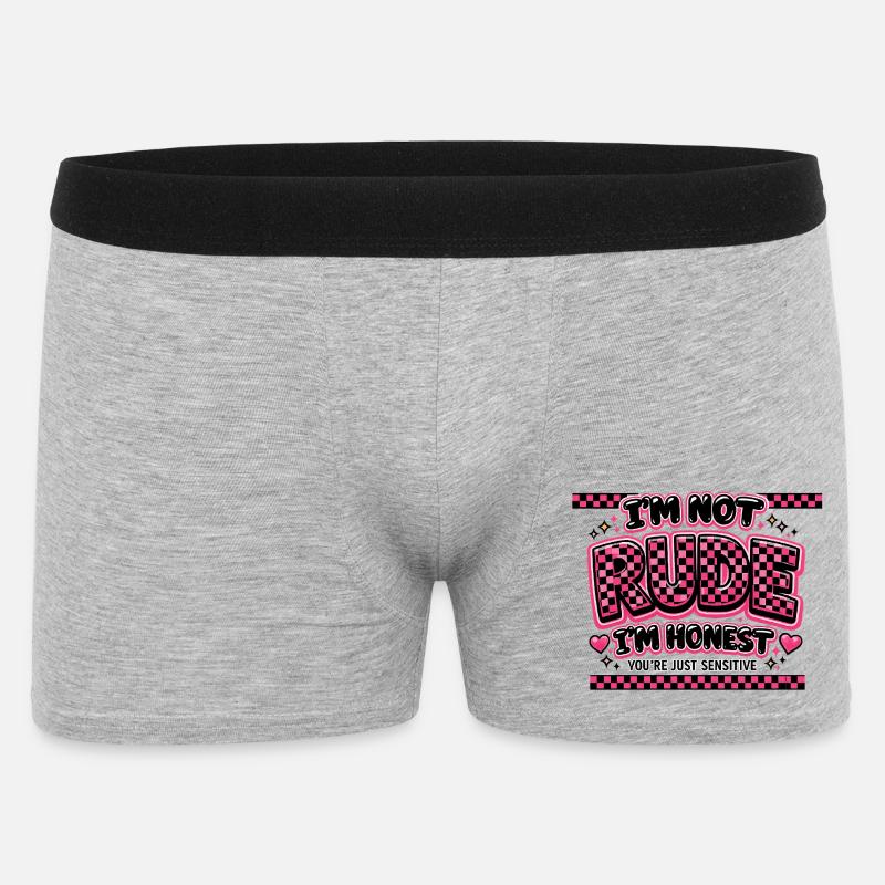 I'm honest, not unfriendly sarcasm - Men's Boxer Shorts - heather grey