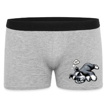 Schnauzer Riesenschnauzer Schnauzerbesitzer - Männer Boxer Shorts - Grau meliert - Vorne