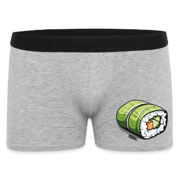 Rouleau à sushi vert émeraude - Boxer Homme - gris chiné - Devant