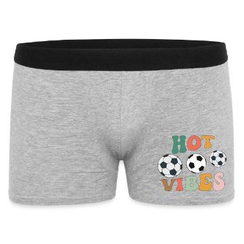  Fußball  - Männer Boxer Shorts - Grau meliert - Vorne