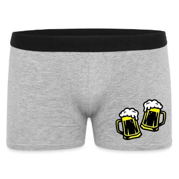 Toast à la bière Boire - Boxer Homme - gris chiné - Devant
