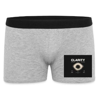 Clarity – Minimal Future Graphic - Männer Boxer Shorts - Grau meliert - Vorne
