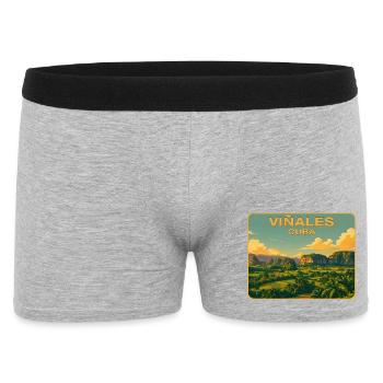 Vinales Kuba - Männer Boxer Shorts - Grau meliert - Vorne