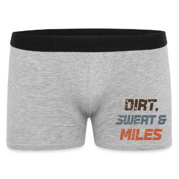 Saleté, Sueur et Kilomètres - Boxer Homme - gris chiné - Devant