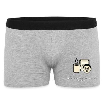 Meeting-Überlebens-Tasse - Männer Boxer Shorts - Grau meliert - Vorne