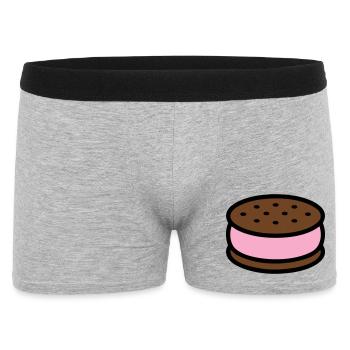 Eissandwich Keks Grafik - Men's Boxer Shorts - heather grey - Front
