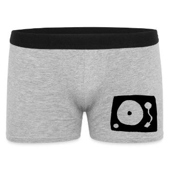 Plattenspieler - Männer Boxer Shorts - Grau meliert - Vorne