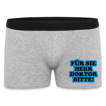 Für Sie Herr Doktor bitte | Promoviert - Boxer Homme - gris chiné - Devant