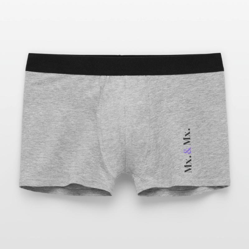 Mx. and Mx. Wedding Design in Vertical Type Stack  Männer Boxer Shorts